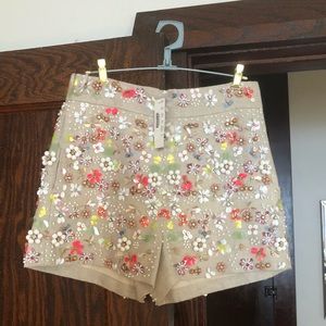 J. Crew Collection Embellished Linen Short